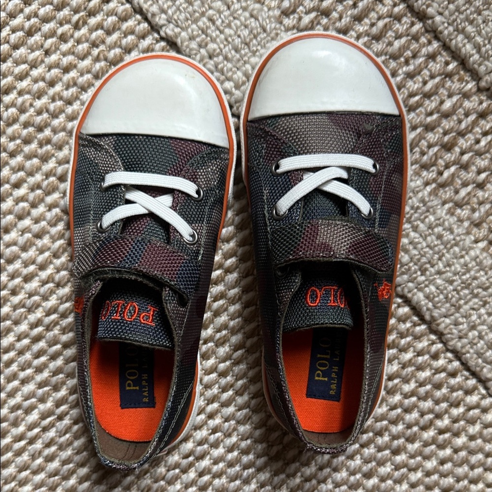 Polo by Ralph Lauren Kids' Black and Orange Sneakers